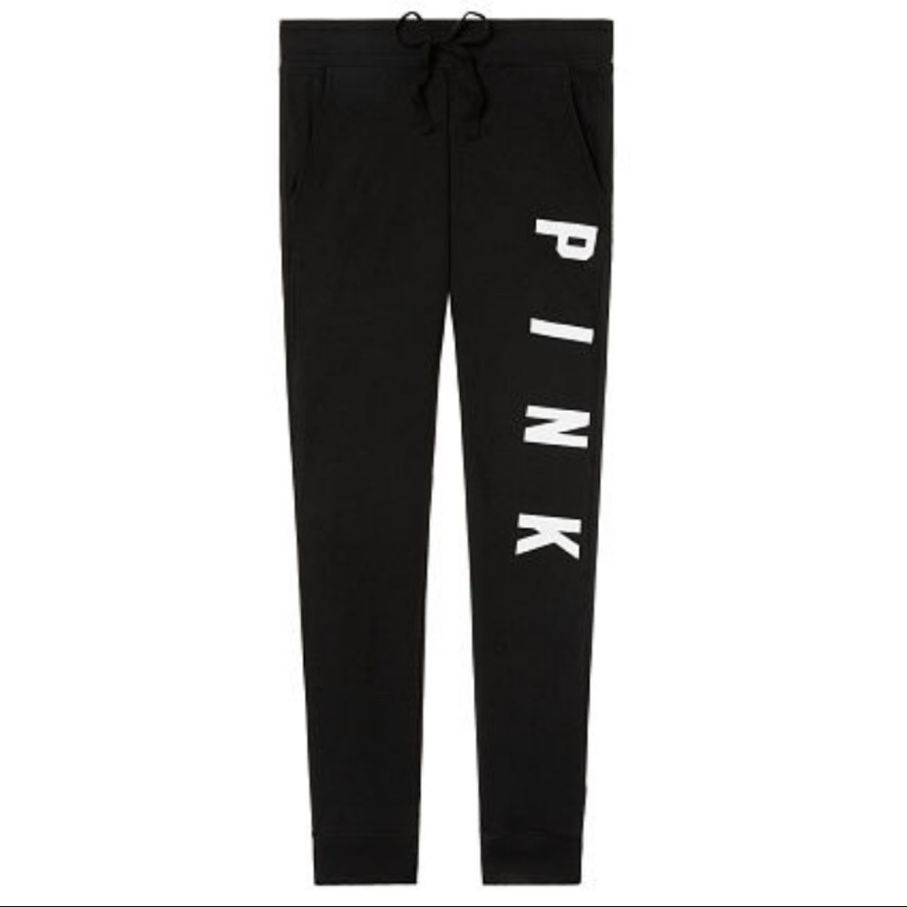 NWT VS Pink Black Skinny Jogger - Picture 1 of 7